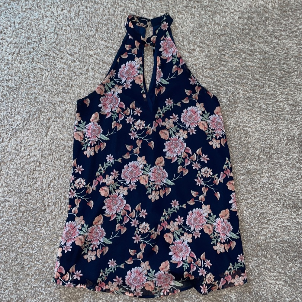 Floral halter shift dress